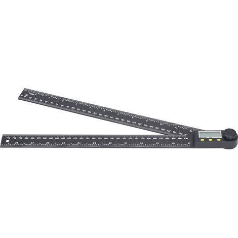 Rapporteur numérique électronique avec affichage LCD, mesure d'angle 0-360°, règle 0-300 mm, incluant pile, outil de mesure de précision (1/5)