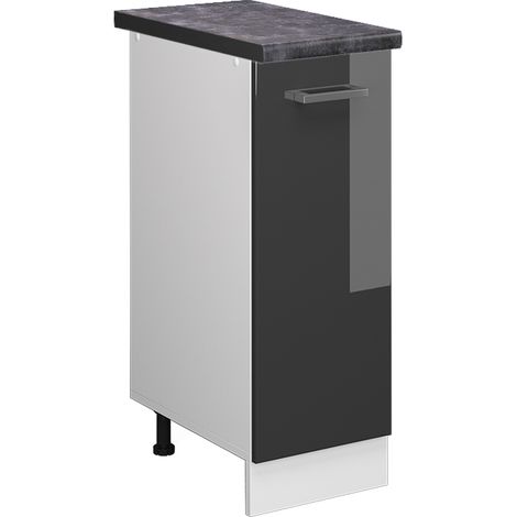Meuble de cuisine R-Line, Anthracite Haute brillance, 30 cm, PT Anthracite, Vicco