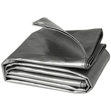 Bâche De Protection Pe Bâche Piscine 2X3M 280G/M²,Couverture Étanche Bâche Imperméable Et Indéchirable,Gris (1/5)
