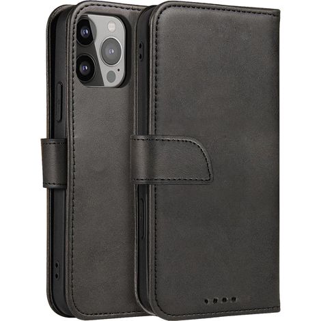 Custodia protettiva con patta per Samsung Galaxy S25+ - Custodia magnetica - nera (1/5)