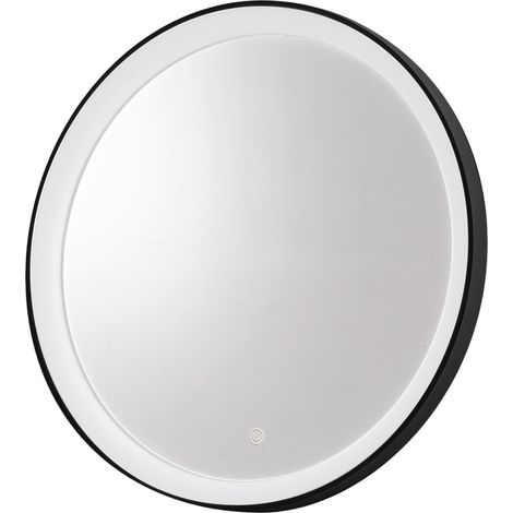 KRIZIA A/M - Applique Led 30W Dimmerabile con Specchio, Touch CCT 3000K-4000K, Antiappannamento, Finitura Nero Satinato - Gealuce (1/3)