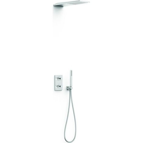 Kit robinet thermostatique encastré 2 voies pour douche Therm-box Chrome - TRES 21135005