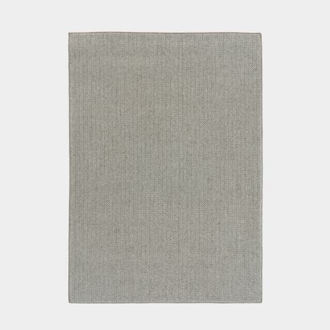 Tapis en laine et polyester - Tricot - Gris clair - 140 x 200 cm (1/5)