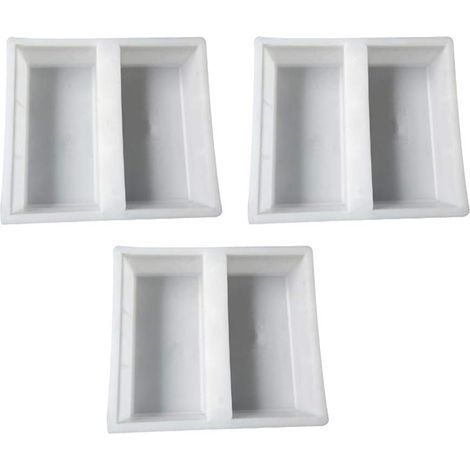 Lot de 3 moules à béton coffrage pour béton pour jardin, terrasse