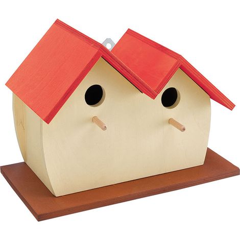 Ferplast NEST FUN 5 Colorato nido da esterno in legno ecosostenibile per uccelli selvatici. Variante NEST FUN 5 - Misure: 28.4 x 15.2 x h 21.2 cm -