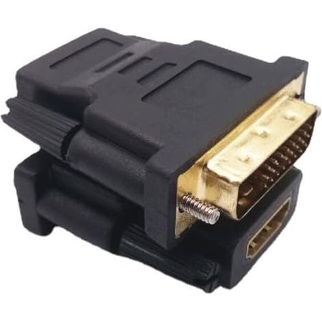 Lot de 4 adaptateurs DVI vers HDMI vers port d'affichage DVI mâle 24+1 vers HDMI femelle pour DVD/Players/ordinateurs/téléviseurs/projecteurs – Bande passante jusqu'à 10,2 Gbit/s (1/5)