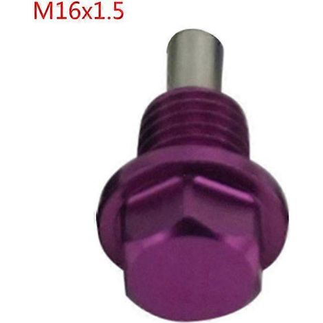 Vis de vidange d'huile magnétique M12x1,5 mm en acier inoxydable CNC avec rondelle - M161,5 - Violet (1/5)