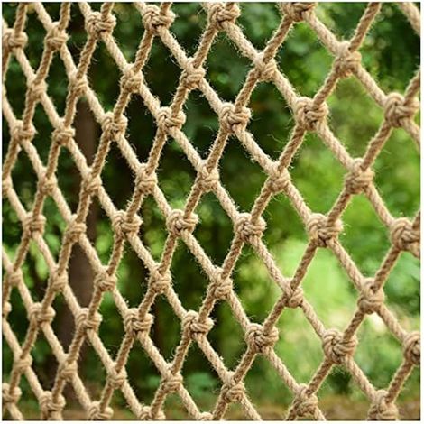 Filet tissé à la Main, Filet de Corde, Filet de sécurité, Largeur de Maille 10 cm, épaisseur de Corde 6 mm, différentes Tailles sont Disponibles (1x2m) (1/4)