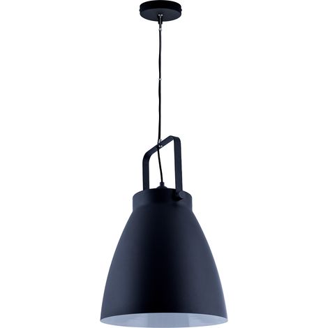Paco Home Stehleuchte Modern Wohnzimmer Pendelleuchte Industrial Scheinwerfer Design E27  Schwarz-Weiß, Pendelleuchte