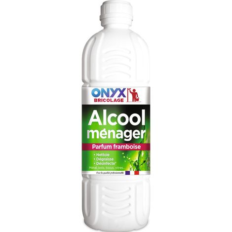 Alcohol doméstico perfumado 90° botella de 1 litro frambuesa - ónix