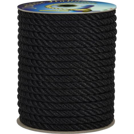 Corderie Italiane 006004202 Gherlino Cima per ormeggio, diametro 10 mm, 20 Metri, Nero (1/3)