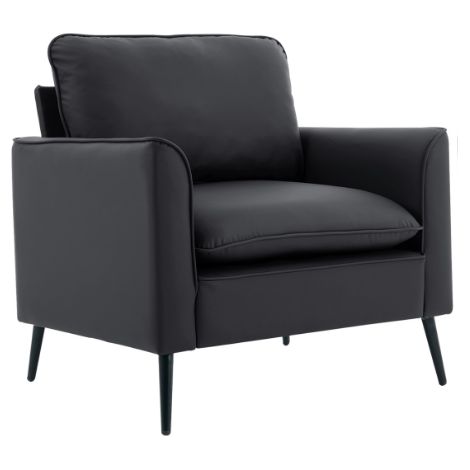 Divano con rivestimento in similpelle antigraffio. Stile nordico retrò, minimalista e lussuoso, ideale come poltrona singola per il soggiorno, il balcone o la camera da letto. Elegante e spazioso nell
