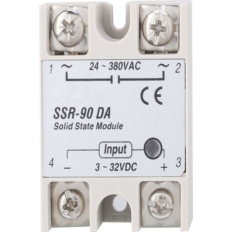 Modulo relè a stato solido Hyuduo, 90A 3-32VDC SSR DC-AC, elevata affidabilità, commutazione rapida, per macchine CNC e automazione industriale.