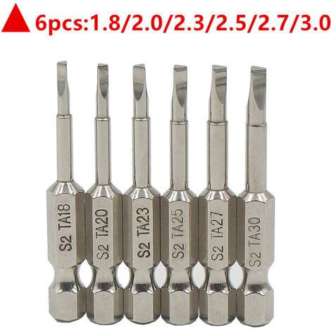 5Pcs Queue Hex Embouts de Tournevis Électriques à Tête Triangulaire Bits Set 50mm Embouts de Vissage Magnétique de Tige Hexagonale (1/2)