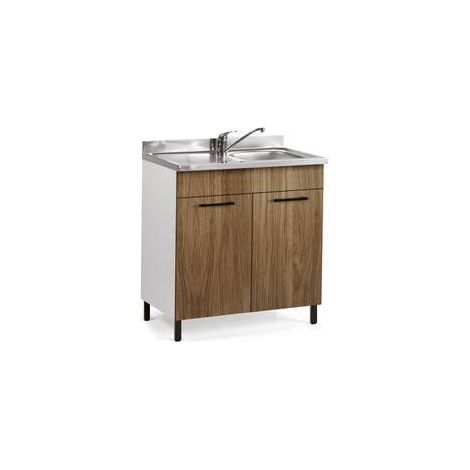 KIT CUCINA BASE 2 ANTE 80X50XH85 CM S/LAVELLO NOCE