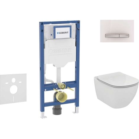 Geberit Duofix - Set di installazione pre- parete, vaso Tesi e sedile, pulsante Sigma50, bianco alpino SANI11CD3123