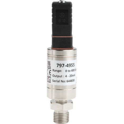 Capteur de pression, Relative 400bar max, pour Air, Gaz, Liquide Hydraulique, Liquide, Eau, G1/4, 932 V c.c., ( Prix pour 1 ) (1/4)