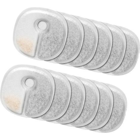 12 Packs Filtre de fontaine anti-odeurs pour animaux de compagnie avec filtre à charbon actif pour fontaine à boire pour chiens et chats (1/4)