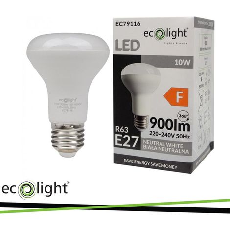 LAMPADINA R63 E27 10W 4000K 900LM                                                                        - Luce NATURALE