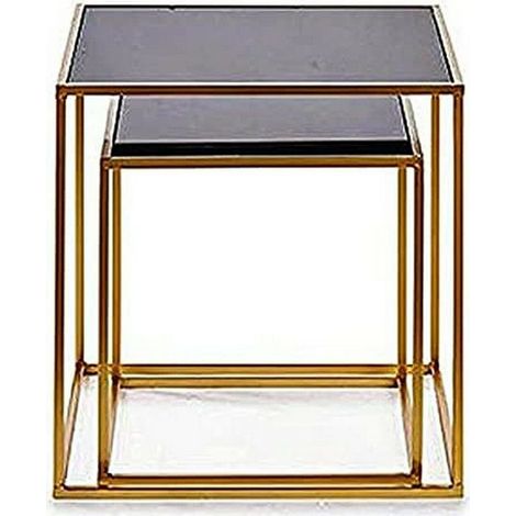 Juego de 2 mesas Metal Metal (50 x 50 x 50 cm) 8430852839053 S3604998 Gift Decor (1/2)