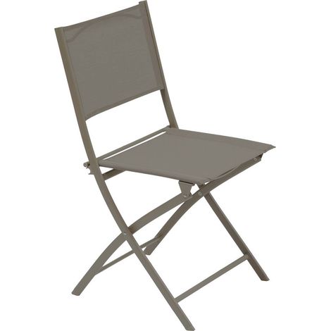 Set di 4 sedie da giardino pieghevoli modula in nocciola - Hespéride