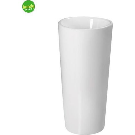 Lavabo a terra freestanding tondo in ceramica bianca modello boreas 40 40x39 cm - altezza 82 cm BARBOTTINA