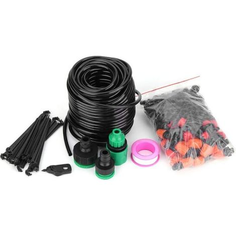 Kit d'irrigation de jardin - Tuyau d'arrosage de 20 m - Système d'irrigation goutte à goutte - Pour système d'irrigation de jardin - Matériau ABS (1/5)