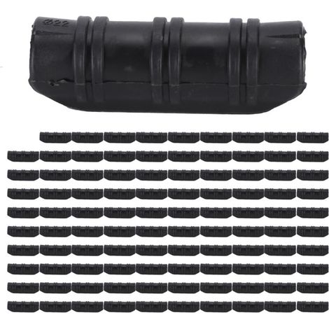 100 pezzi Morsetto di fissaggio per tubo telaio serra, pellicola da giardino, ombrellone, rete, connettore 22 nero.