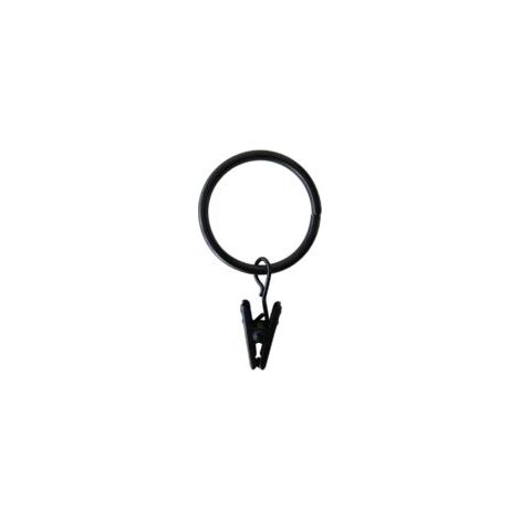 Juego de 50 resistentes clips metálicos para cortinas, estilo vintage resistente a la corrosión, compatibles con barras de cortina de hasta 6,1 cm, color negro - Crezuo