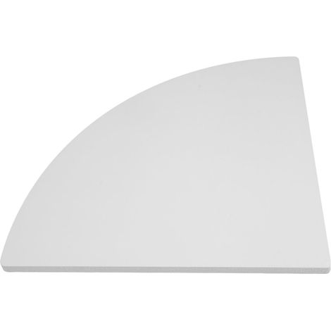 Lot d'étagères d'angle - 30 cm - Blanc - Étagère murale triangulaire - Support de rangement en forme d'éventail - Peu encombrante - Pour cuisine, chambre, salle de bain, bureau (1/5)