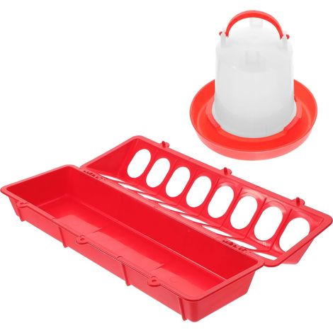 Mangeoire pour Poules Automatique Pratique en Plastique 1 L Design Automatique pour L'alimentation des Poussins et Volailles (1/5)