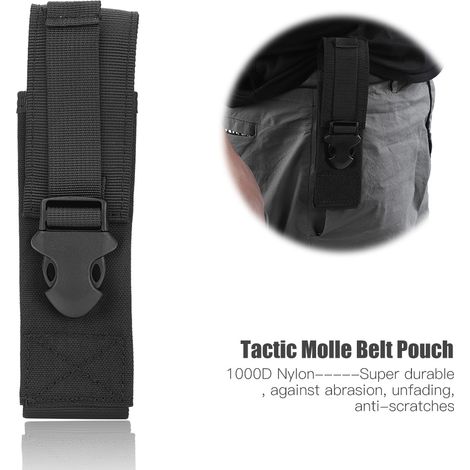 Pochette de ceinture tactique militaire portable Molle pour lampe torche (noire) (1/5)