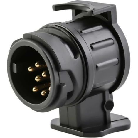 1 pièce Adaptateur de remorque 12V 13 Broches à 7 Broches, convertisseur de remorque étanche 13 Voies à 7 Voies pour Voiture RV Bateau Camion (1/4)