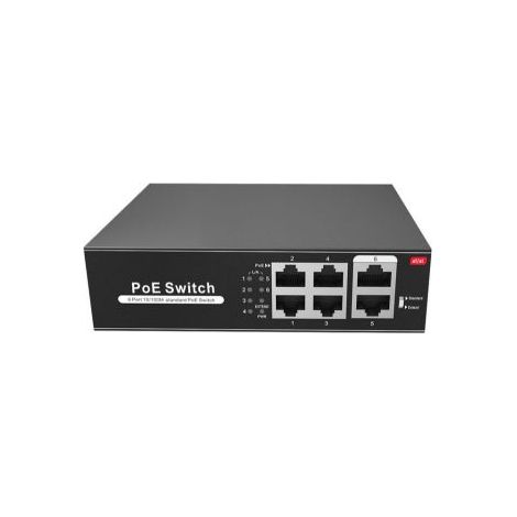 Switch PoE 4 porte PoE + 2 Uplink Lan RJ45 10/100 (1/4)
