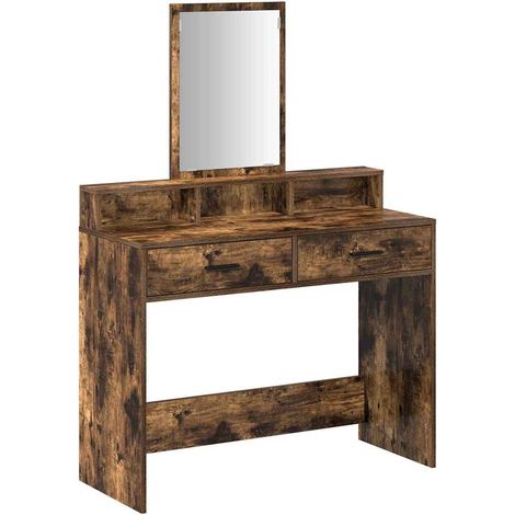 Maison Exclusive - Mesa Tocador con cajón Roble ahumado 100 x 41
