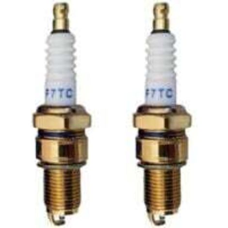 Candela, candele in metallo, candela con elettrodo, candela con elettrodo metallico, candela per motore, candela per tosaerba, candela F7TC in 2 pezzi
