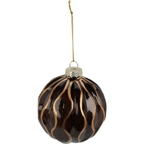 Palline per albero di Natale decorato, in Vetro con Onde, da Ø 80 mm, 12 pezzi (1/3)