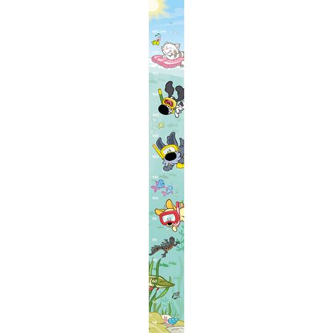 Woezel & Pip Wachstumstabelle Kinderzimmer - Unter Wasser - 160x17cm (1/5)