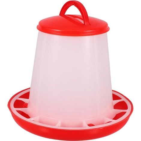 Mangeoire pour Poules Abreuvoir Extérieur pour Volailles Distributeur Eau Et Aliments Suspendu Récipient Plastique pour Poulailler Outil Alimentation pour Poules (1/5)