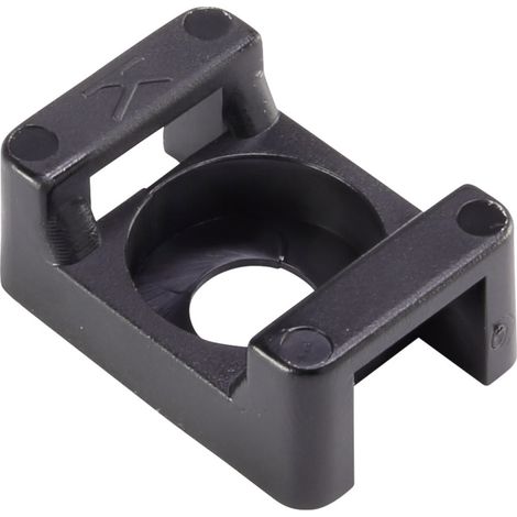 TRU COMPONENTS  Befestigungssockel schraubbar TC-6645716    Schwarz 100 St.