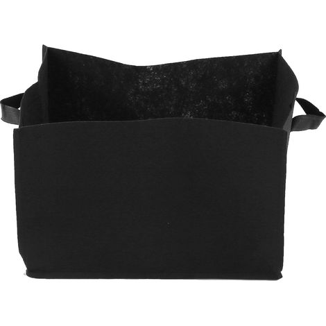 Lot de 3 sacs de culture en tissu non tissé avec poignées, pour légumes, pommes de terre, tomates et fleurs. Dimensions : 55 x 35 x 35 cm, noir. (1/5)
