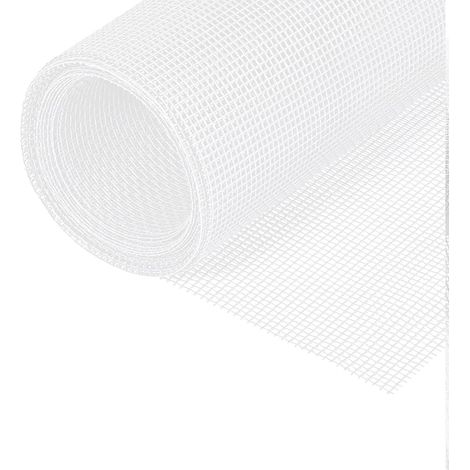 Moustiquaire de fenêtre, 150x300cm Moustiquaire au mètre en fibre de verre bricolable avec brosse de nettoyage, moustiquaire pour fenêtre, porte de balcon et salon, Blanc (1/5)