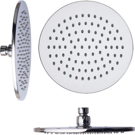 Trade Shop - Cabezal De Ducha 4 "10 Cm De Acero Redondo Estándar Ajustable Ajustable Ajustable -