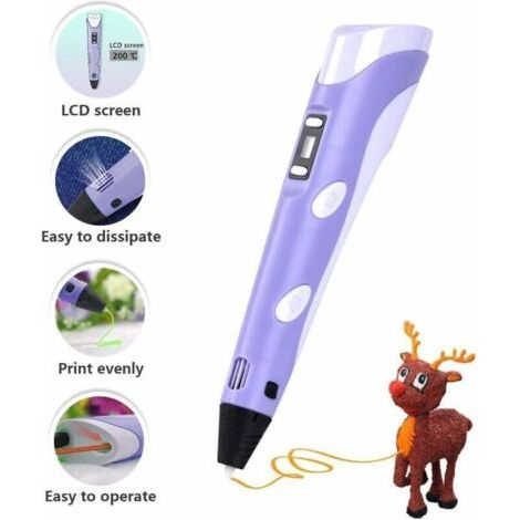 BUNTHAUS Stylos pour impression 3D - Stylo pour imprimante 3D - Stylo pour imprimante 3D compatible avec les tubes ABS et PLA de 1,75 mm