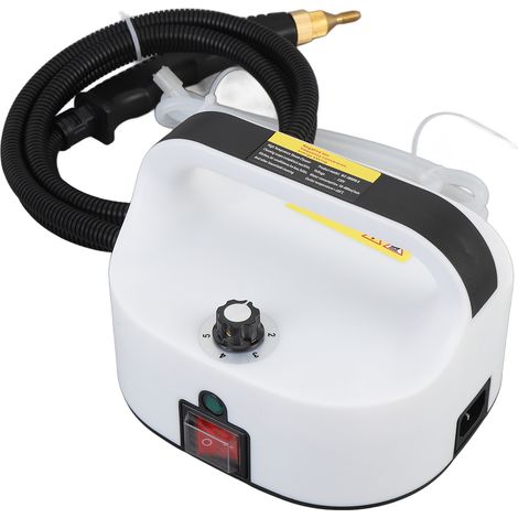 Nettoyeur vapeur portable haute température et haute pression (50 à 400 ml/min) pour cuisine, salle de bain et sols (blanc, prise UE 220 V). (1/5)
