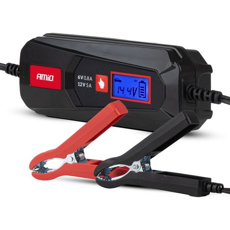 Digitaler Gleichrichter für Bleiakkumulatoren, Standard, GEL, AGM, LFP, max. 5A, 6V, 12V, amio-04522 (1/5)