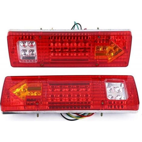 Feu Arriere Remorque - 19 LED - Etanche IP67 - Universel 12 V - Lot de 2 (1/4)