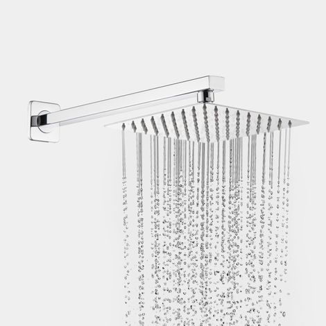 Tete De Douche - 20 cm - Inox - Rotative 360° - Inclinable 30° - Filetage 1/2 Pouces - Economie D Eau - Pour Salle De Bains - 1 Piece (1/5)