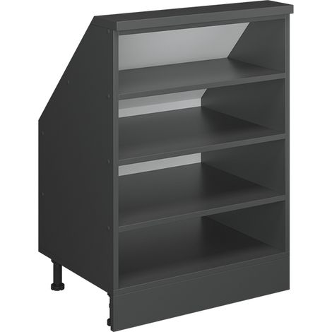 Mobile sottotetto Rion, Antracite, 60 x 81.6 cm con 4 scomparti, Vicco (1/5)