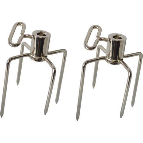 Ersandy – Grillspießgabel – 2er-Set – Konische Zinken für einfaches Einführen – Erhöhte Kapazität für 8-mm-Stäbe